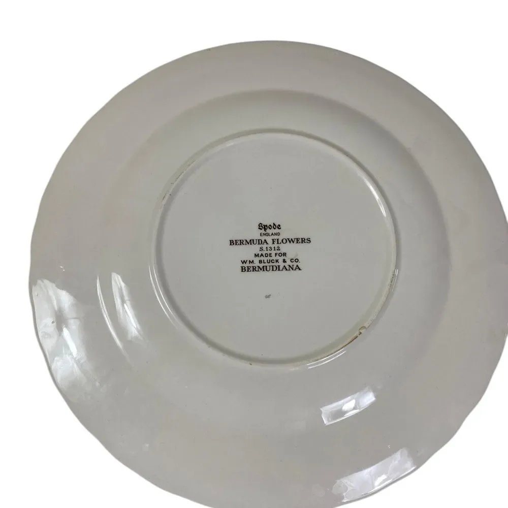 SPODE England BERMUDA FLOWERS S 1312 Made for WM Bluck & Co BERMUDIANA